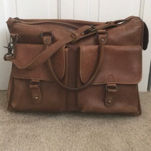 Eddie Bauer Leather Messenger Bag